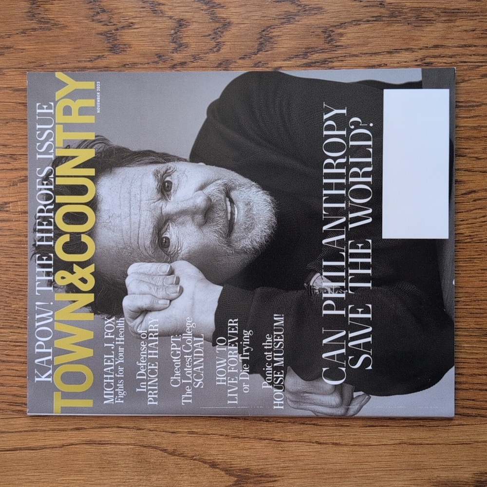 Town & Country Magazine Michael J. Fox November 2023 The Tao Of No